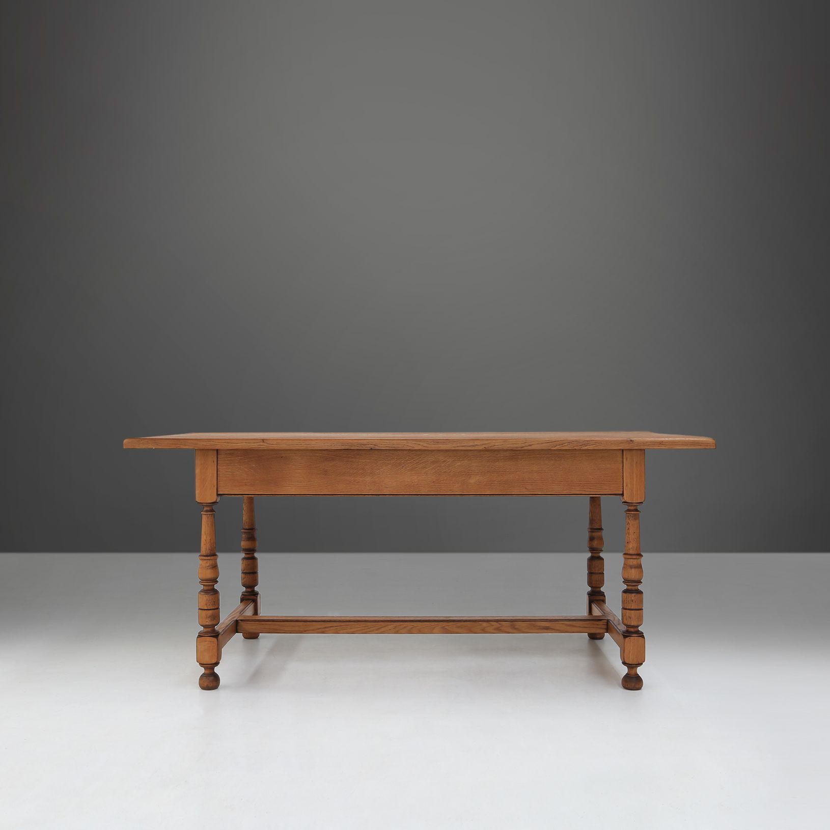 20th century Belgian oak dining table-img